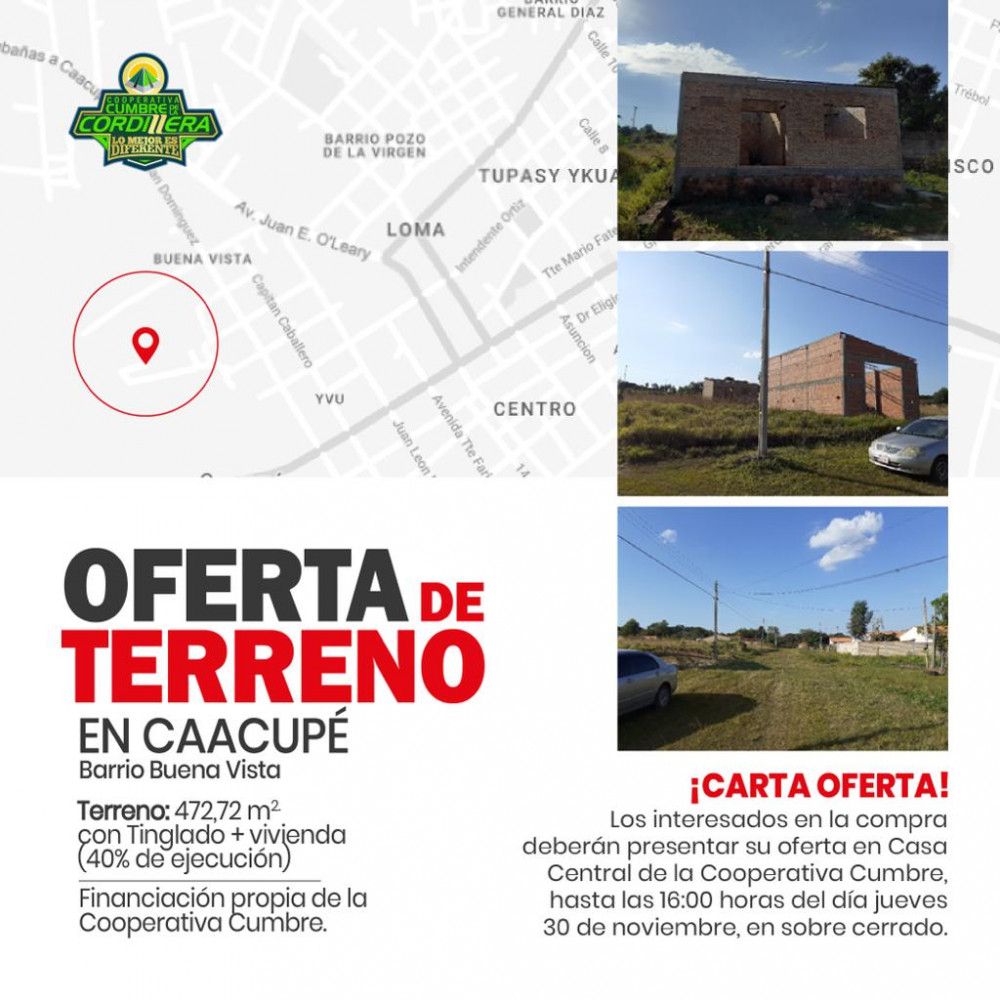 Oferta de Terreno en Caacupé
